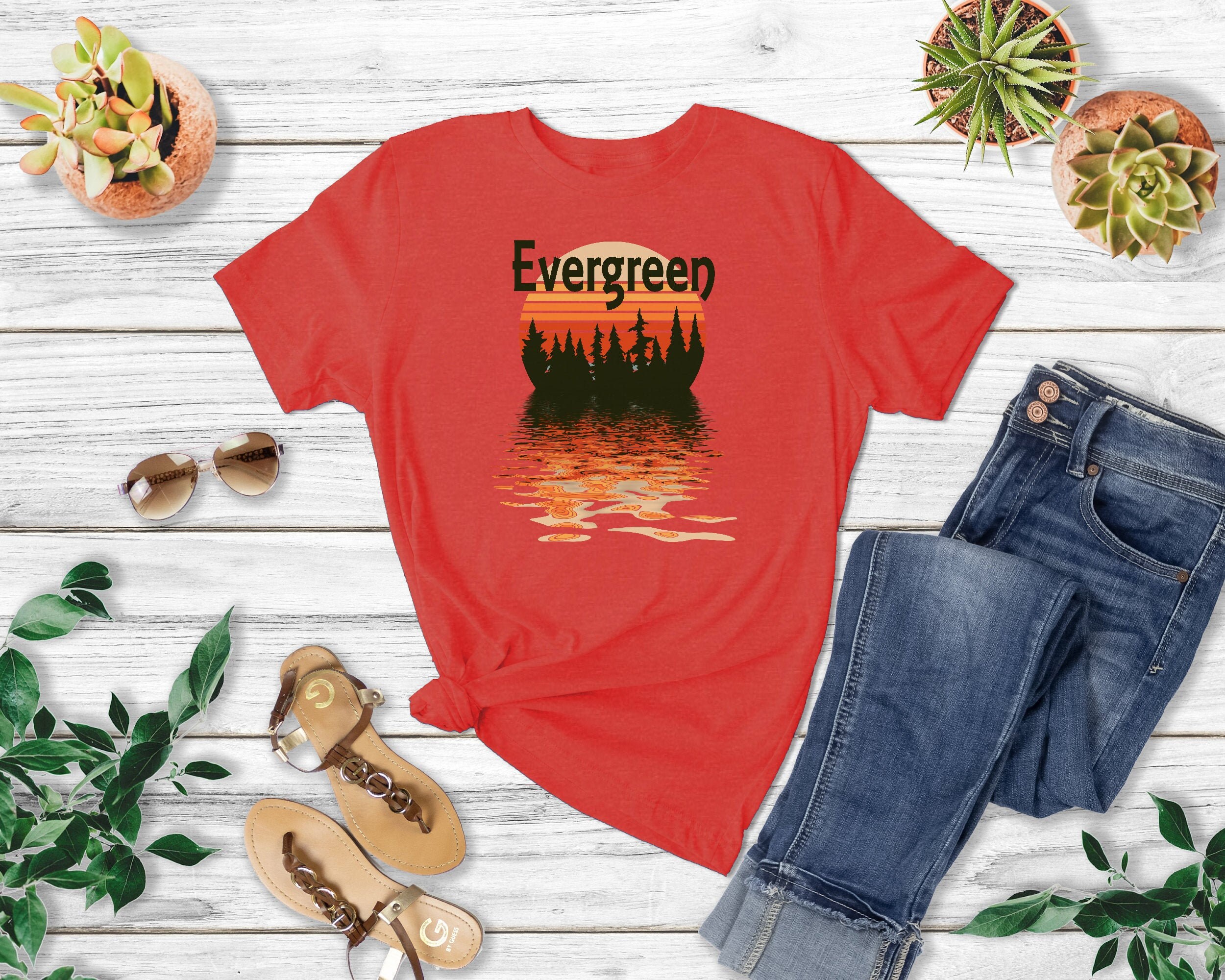 Evergreen Shirt Evergreen Tshirt Adventure Tee Hiking Etsy