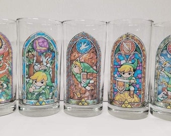 Zelda Stain Glassed Design Custom Drinking Glasses