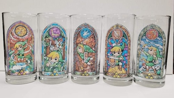 Zelda Stain Glassed Design Custom Drinking Glasses - Etsy