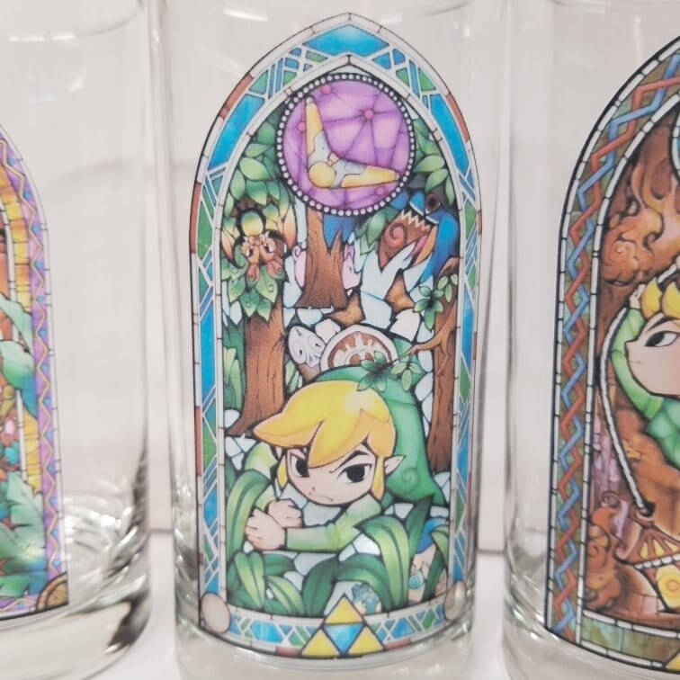 Zelda Stain Glassed Design Custom Drinking Glasses - Etsy
