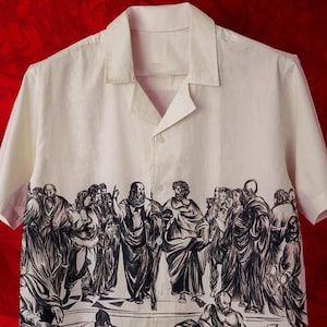 Athens button up shirt, Short sleeve men shirt, Summer men shirt, Hawaiian Shirt Men, Archer shirt, Kairo Shirt, Men gift, men clothing