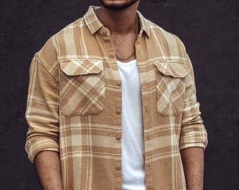 Chemise à carreaux en laine High Sierra années 70