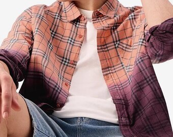 Vintage 90s Plaid Flannel Shirt: Cotton Wool Blend Overshirt