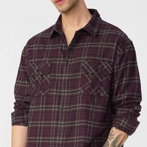 Vintage Men's Buffalo Check Plaid Jacket, Wool Jacket Vintage Men's Buffalo Check Plaid Jacket, Wool Jacket
