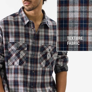 Plaid flannel men's shirt, Flannel over shirt for men, Button down men flannel shirt, Boyfriend flannel shirt, Valentines day gift, Men gift