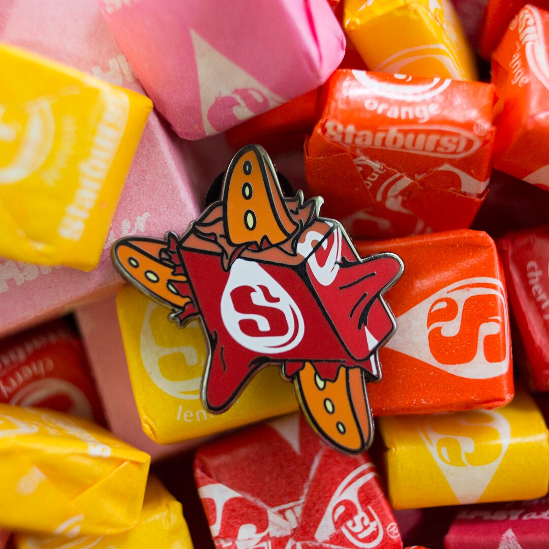Tooth Pin Candy Star Burst Hard Enamel Pin Candy Candy Shop Sweet Tooth Pin Collection ...
