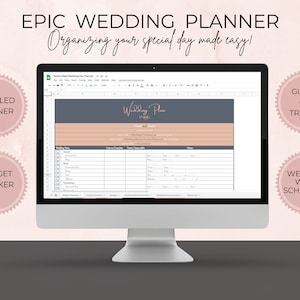 Wedding Planner Google Sheets Spreadsheet | Wedding Planner for Your Budget and Guest List | Checklist | Template Bundle | Quick Download