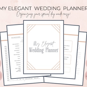 Wedding Planner Printable, Wedding Planning Book, Wedding Checklist, Wedding Binder Template, Wedding Planner Organizer, Wedding Template