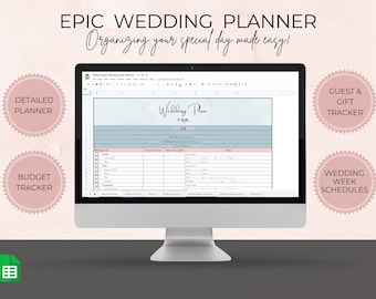 Hochzeitsplaner, Checkliste, Timeline, Budget Tracker (Digitaler Download)