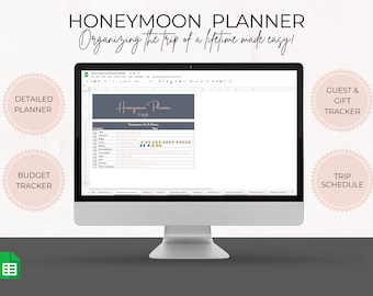 Honeymoon Planner, Budget & Activity Tracker (Google Sheets)