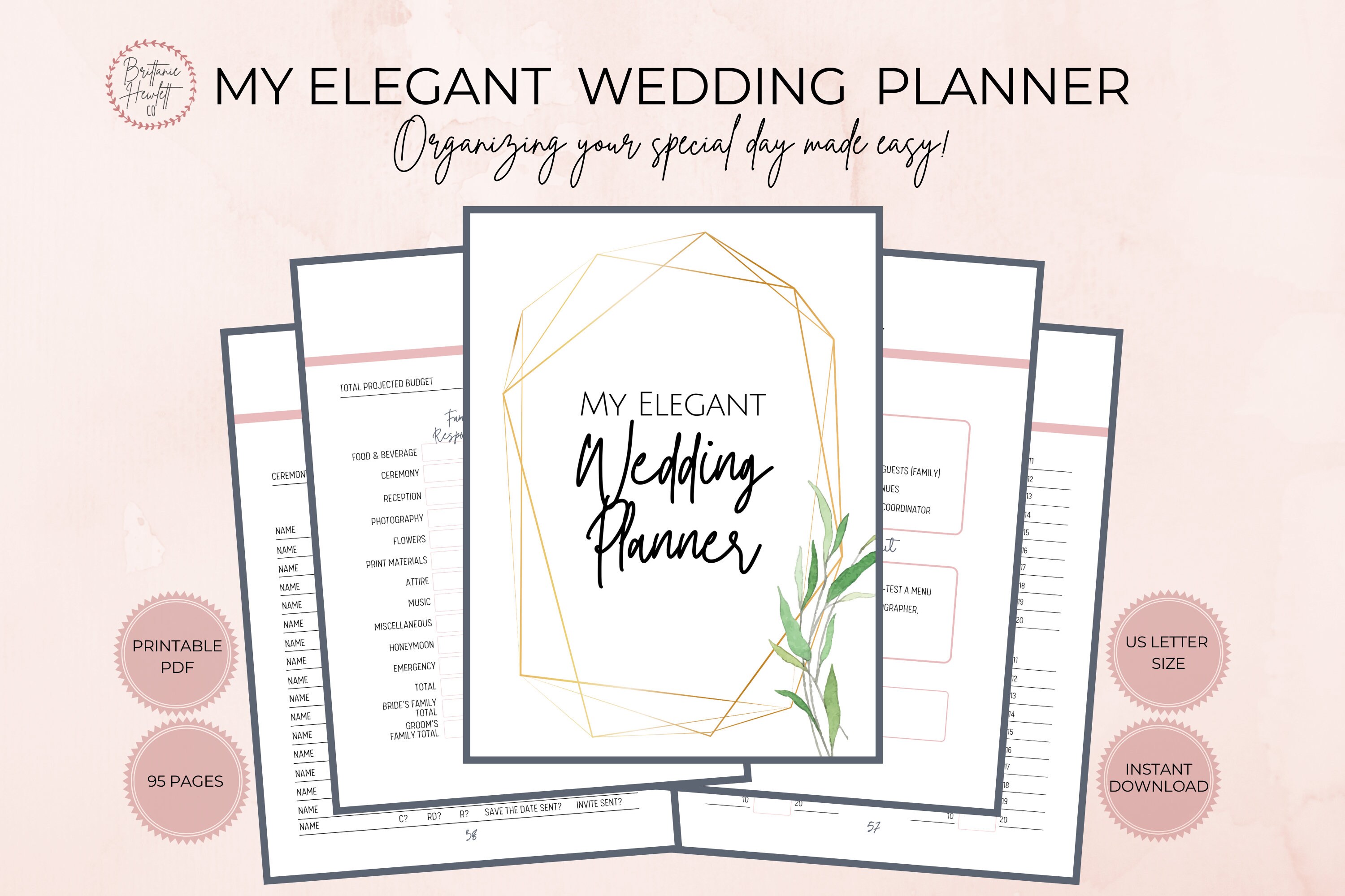 Wedding Planner Printable, Printable Wedding Planner, Wedding Planning ...