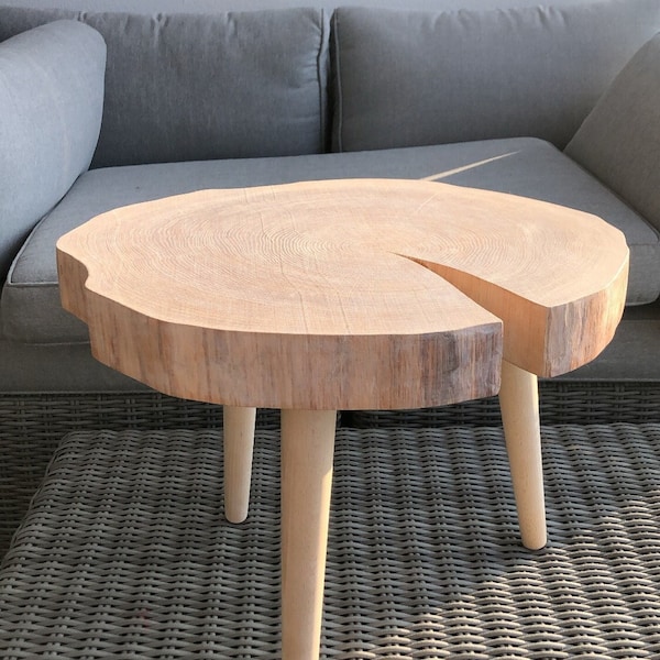 Coffee Table Wooden Slice Oak Table Round Table Slice Of Wood Home Decor Wood Table Loft Wood Craft Handicraft Wood Art