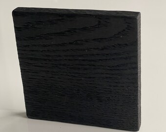 Set of 2/4/6 Black Wooden Coasters, Mug Pads, Home, Gift, Tea, Coffee, Wine, Handmade, Christmas, Wedding, Birthday, Raw Wood, Home Decor
