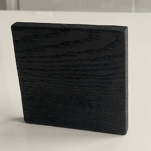 Set of 2/4/6 Black Wooden Coasters, Mug Pads, Home, Gift, Tea, Coffee, Wine, Handmade, Christmas, Wedding, Birthday, Raw Wood, Home Decor