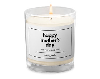 Mother's Day Glass Soy Wax Candle