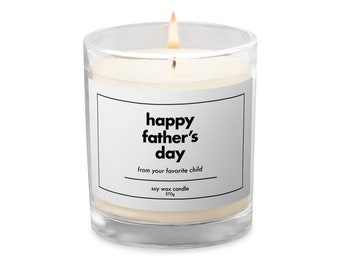 Father's Day Glass Soy Wax Candle