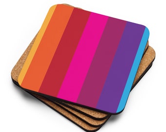 Pride Rainbow Cork-back Coaster