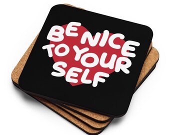 Be Nice Cork-back Coaster