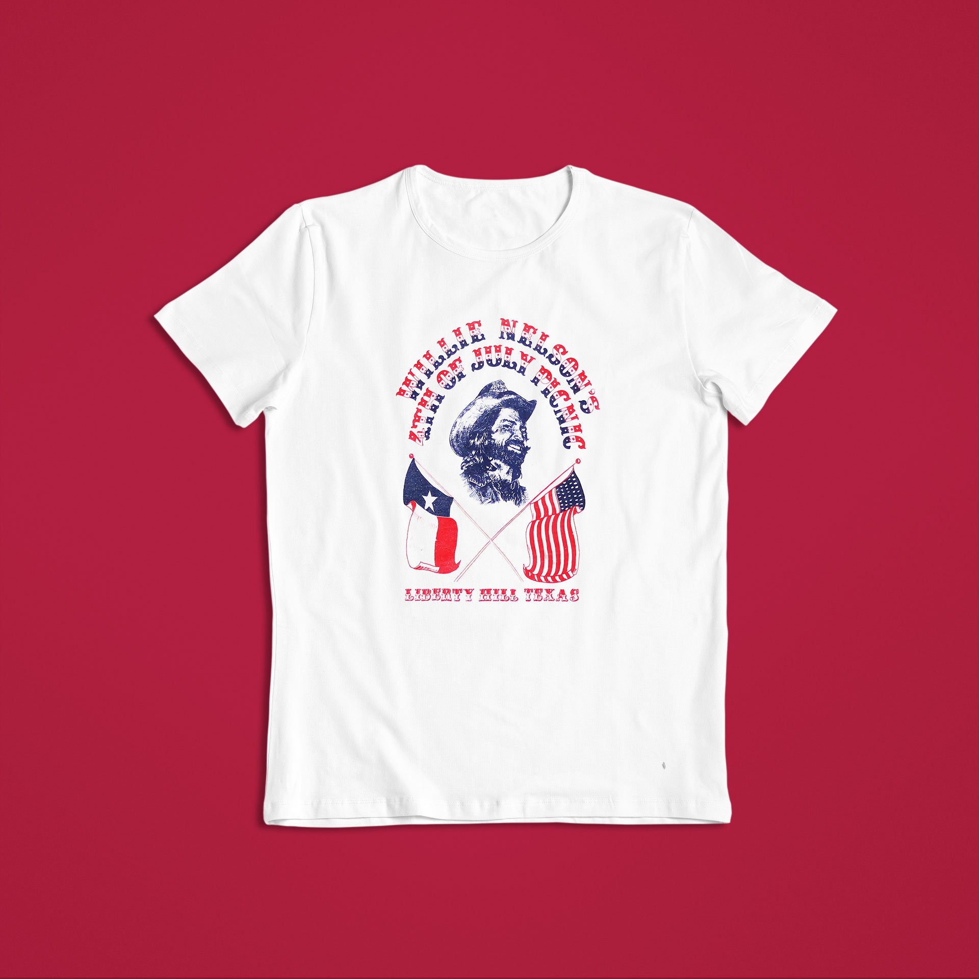 1975 willie nelson fourth of july picnic they white color tee etsy