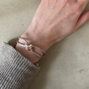 Trikolor Armband mit drei Ringen Silber / Gold / Rosé 18K vergoldet zdjęcie 10