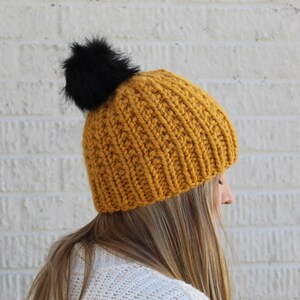 Quick Ship! - Chunky wool knit hat