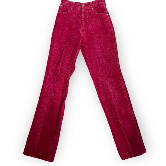 Vintage Chemin De Fer Women's Burgundy Corduroy J… - image 2