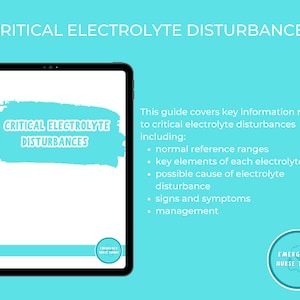 Critical Electrolyte Ungleichgewicht Studienpaket | Notfall Pflege | Stillnotizen | Notizen machen | Krankenpflege Studentin | Druckbare PDF Download