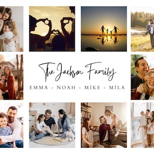 Familie Menschen benutzerdefinierte Fotocollage Rahmen, personalisierte Familienfoto Geschenkidee, Home Portrait Bild Collage, Muttertagsgeschenk, Geschenk für Mama