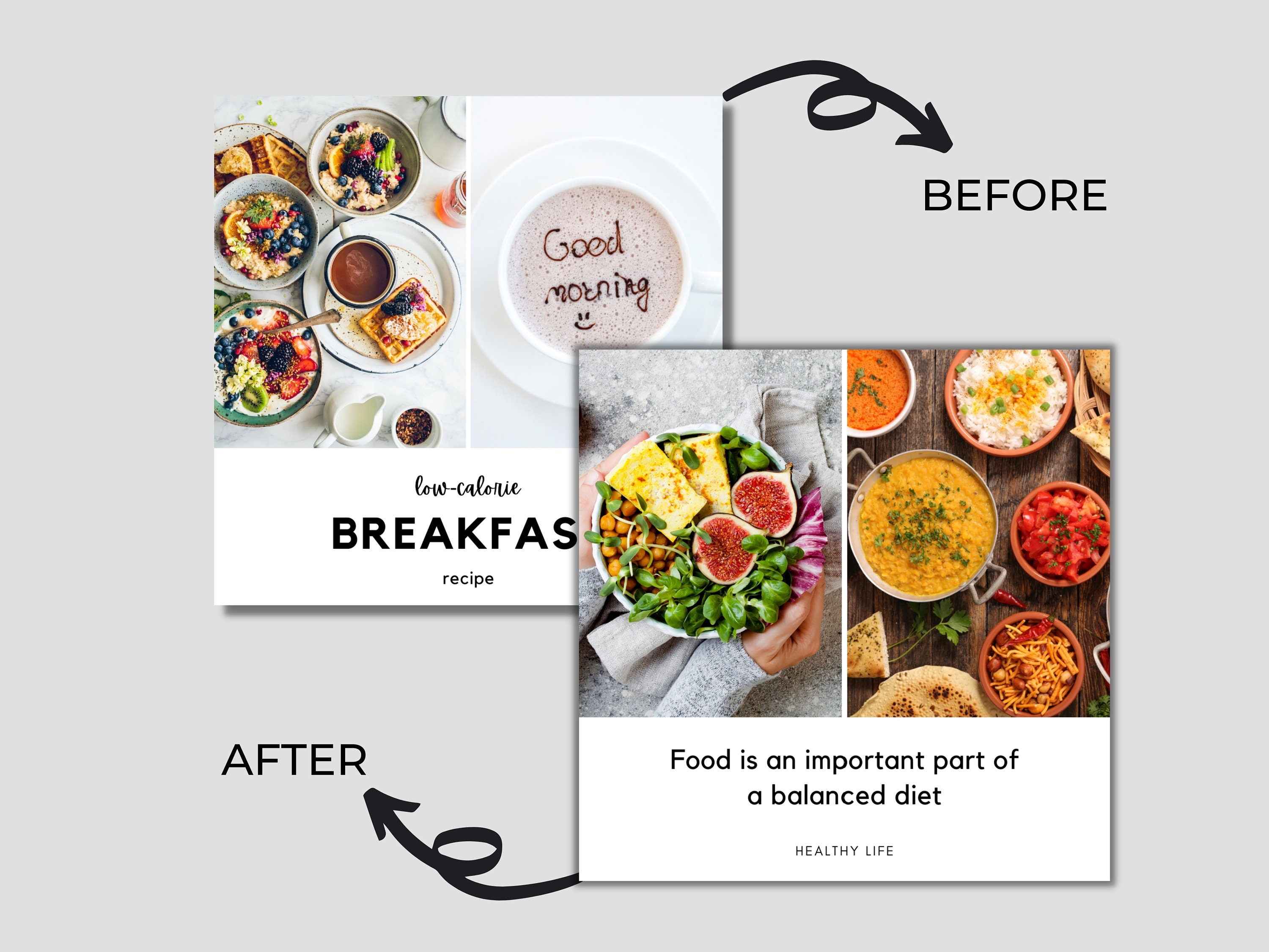 Nutrition Instagram Templates Nutritionist Post Bundle Food Etsy