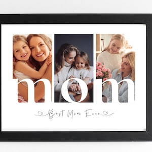 El mejor regalo de marco de collage de fotos de mamá para el día de la madre, regalo de tarjeta de imagen especial para mamá, regalo de mamá por primera vez del esposo, regalo de los niños