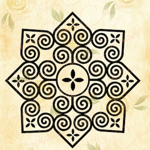 Hmong design, digital print, hmong heartsnail