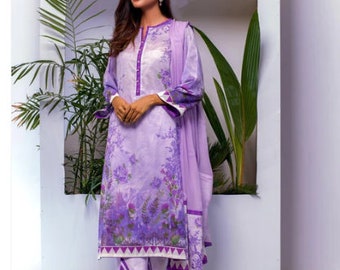 Pakistani Designer Women's wear I-LACE 3pc suit set Tunic Kurti Kameez Top Shirt ILC1758