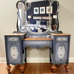 Blue Blended 1920’s Ornate Vanity