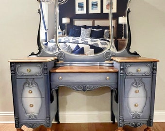 Blue Blended 1920’s Ornate Vanity