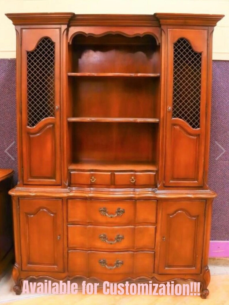 SOLD French Provincial Kitchen Hutch Etsy