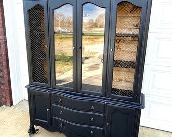 Black Modern Farmhouse Hutch - Sold Do Not Purchase