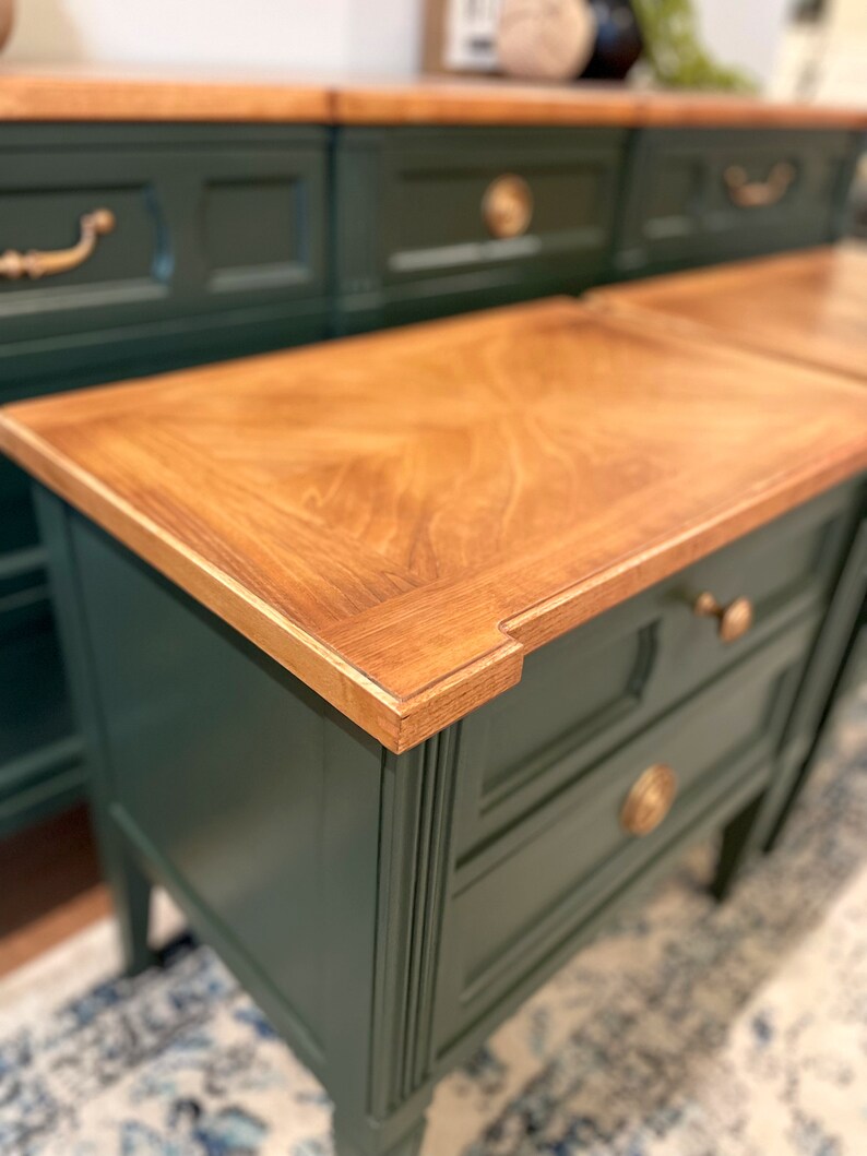 SOLD Green Dresser and Nightstands Etsy