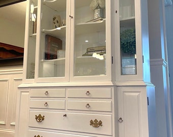Modern White China Cabinet - Sold Do Not Purchase!