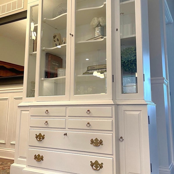 Modern White China Cabinet - Sold Do Not Purchase!