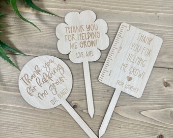 Teacher Plant Stake For Teacher Gift Thank You Teacher Year End Gift Daycare Teacher Gift  For Teacher Gift For Educator Thank You Gift