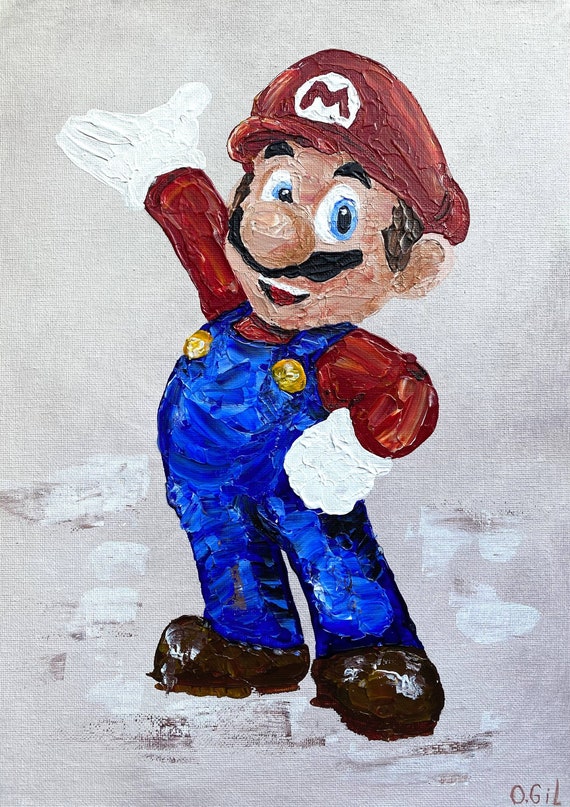 ORIGINAL Super Mario Bros Painting / Super Mario Wall Art / Etsy