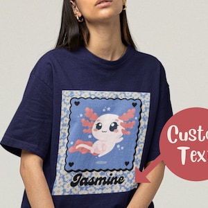 Axolotl Shirt, Custom Axolotl Shirt, Axolotl Lover T-Shirt, Personalized Axolotl Gifts, Cute Axolotl Outfit For Women, Comfort Colors Shirt