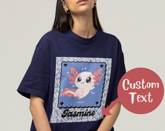 Camisa Axolotl, camisa Axolotl personalizada, camiseta Axolotl Lover, regalos personalizados Axolotl, traje lindo Axolotl para mujeres, camisa Comfort Colors