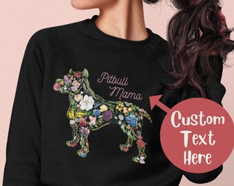 Pitbull Sweatshirt, Custom Dog Sweatshirt, Dog Mom Sweatshirt, Personalized Dog Sweatshirt, Gifts For Pitbull Moms, Pitbull Lover Pullover