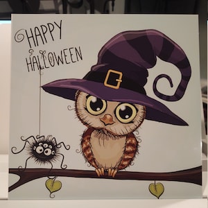 Happy Halloween Owl Wreath Sign