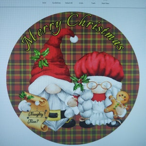 Merry Christmas Mr & Mrs Claus Gnome Wreath Sign