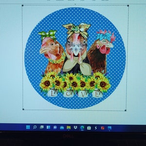LOVE Chicken Wreath Sign