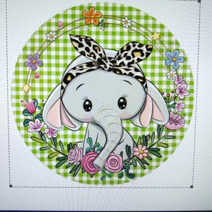 Adorable Elephant Wreath Sign