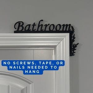 Bathroom, Restroom, Powder, El Bano Sign, 24/7, Over the Door Signs, Airbnb Sign, Home Decor
