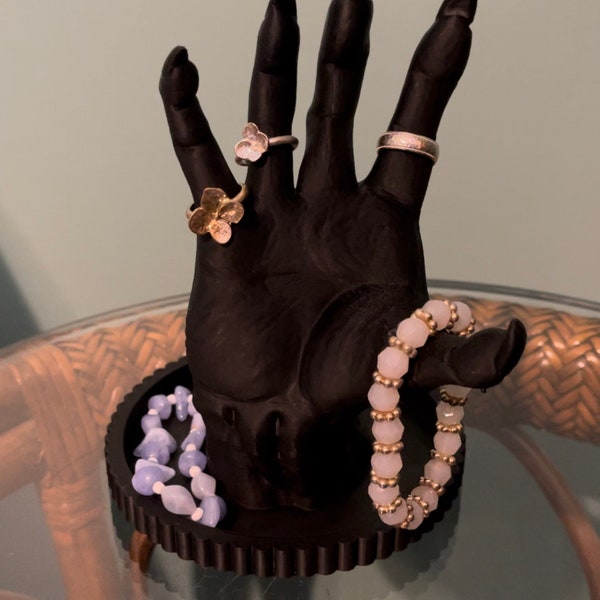 Jewelry Stand Scary Reaching Hand with Dish | Jewelry Holder | Indoor Home Decor | 3D Printed